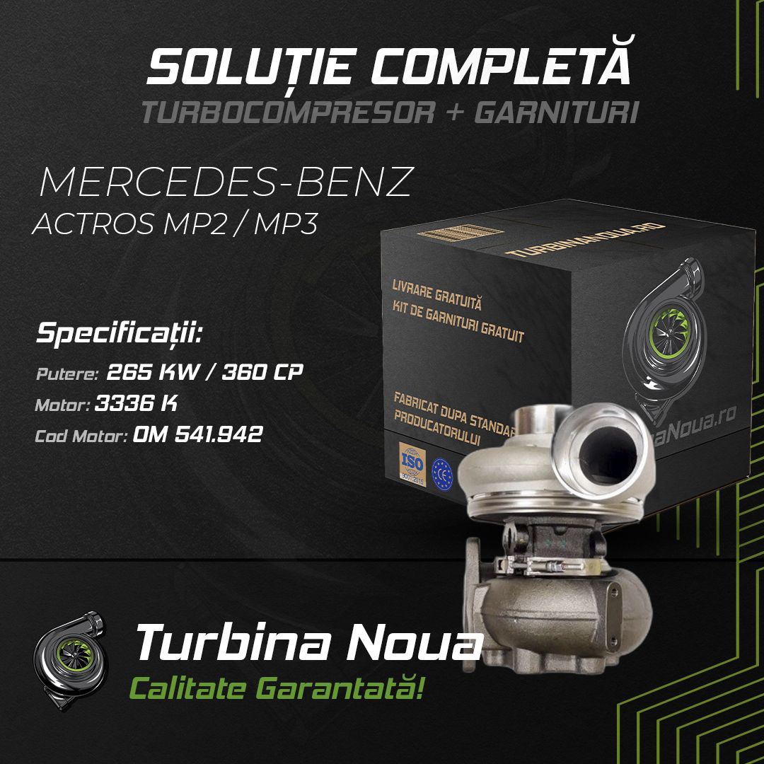 Turbina MERCEDES-BENZ ACTROS MP2 / MP3 3336 K 265 KW / 360 CP Noua - Image 2