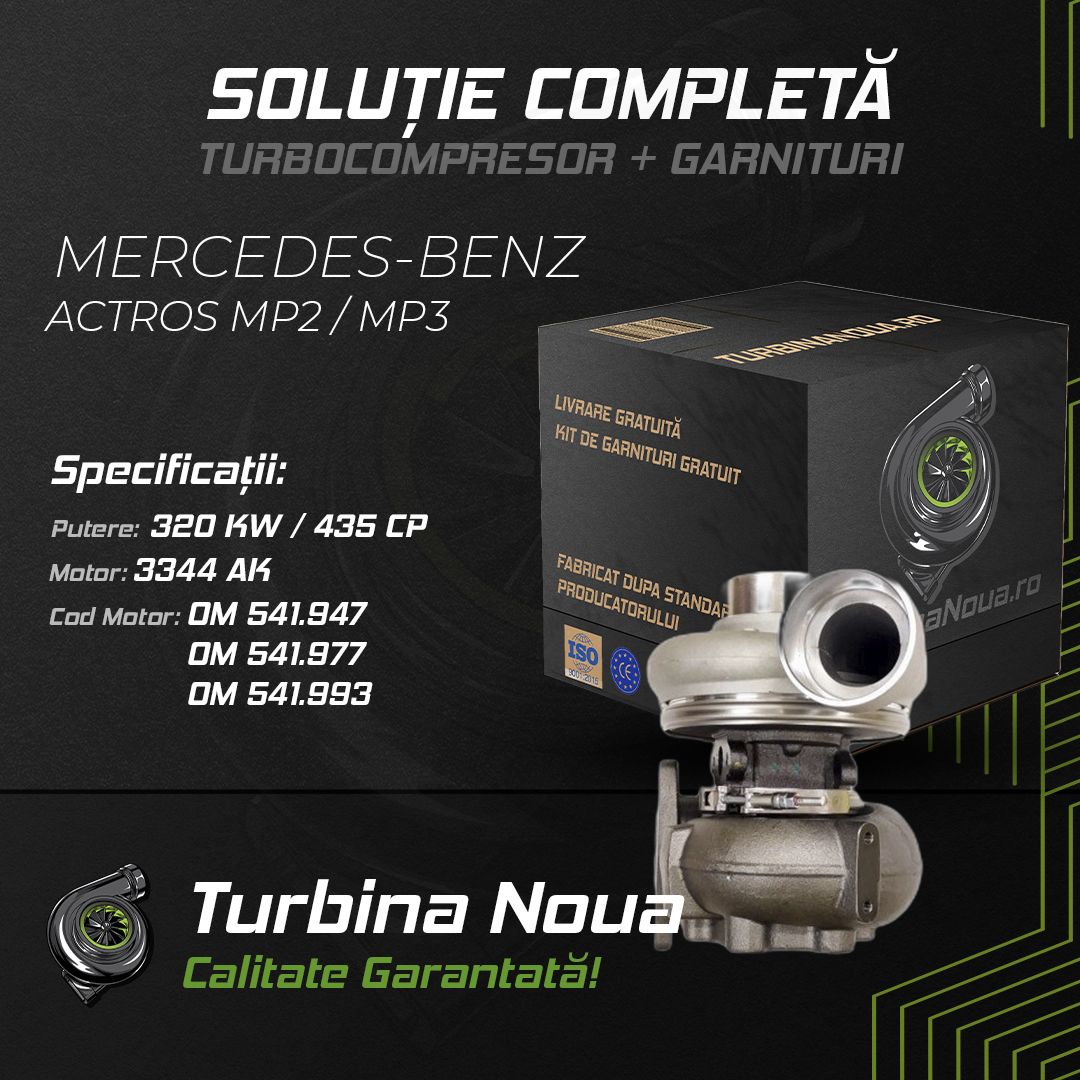 Turbina MERCEDES-BENZ ACTROS MP2 / MP3 3344 AK 320 KW / 435 CP Noua - Image 2