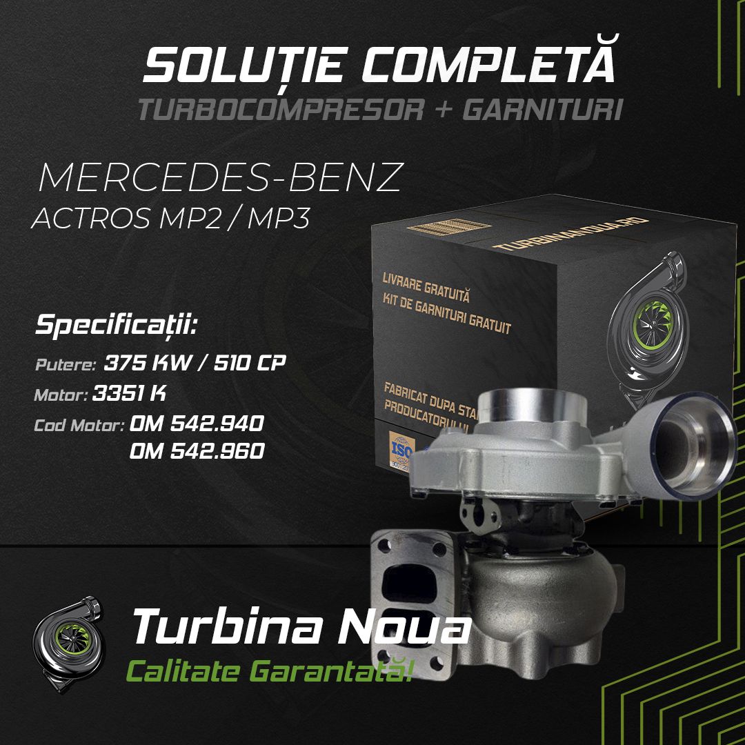 Turbina MERCEDES-BENZ ACTROS MP2 / MP3 3351 K 375 KW / 510 CP Noua - Image 2
