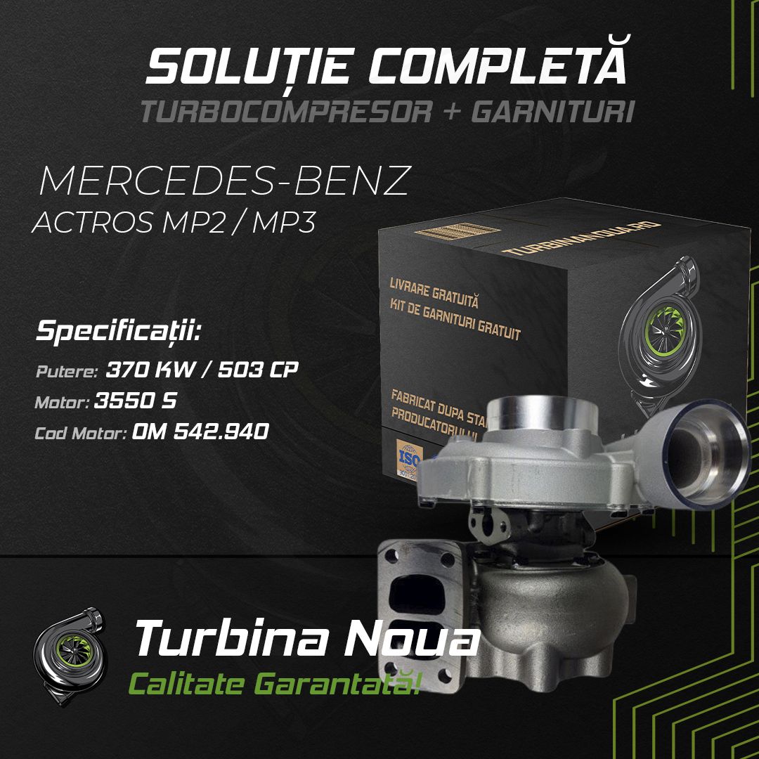 Turbina MERCEDES-BENZ ACTROS MP2 / MP3 3550 S 370 KW / 503 CP Noua - Image 2