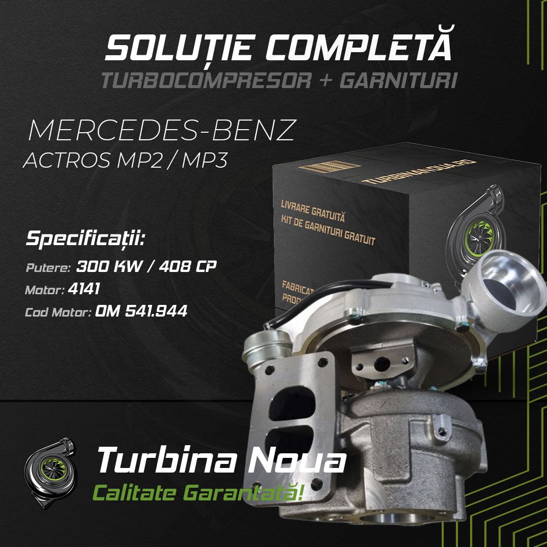 Turbina MERCEDES-BENZ ACTROS MP2 / MP3 4141 300 KW / 408 CP Noua - Image 2