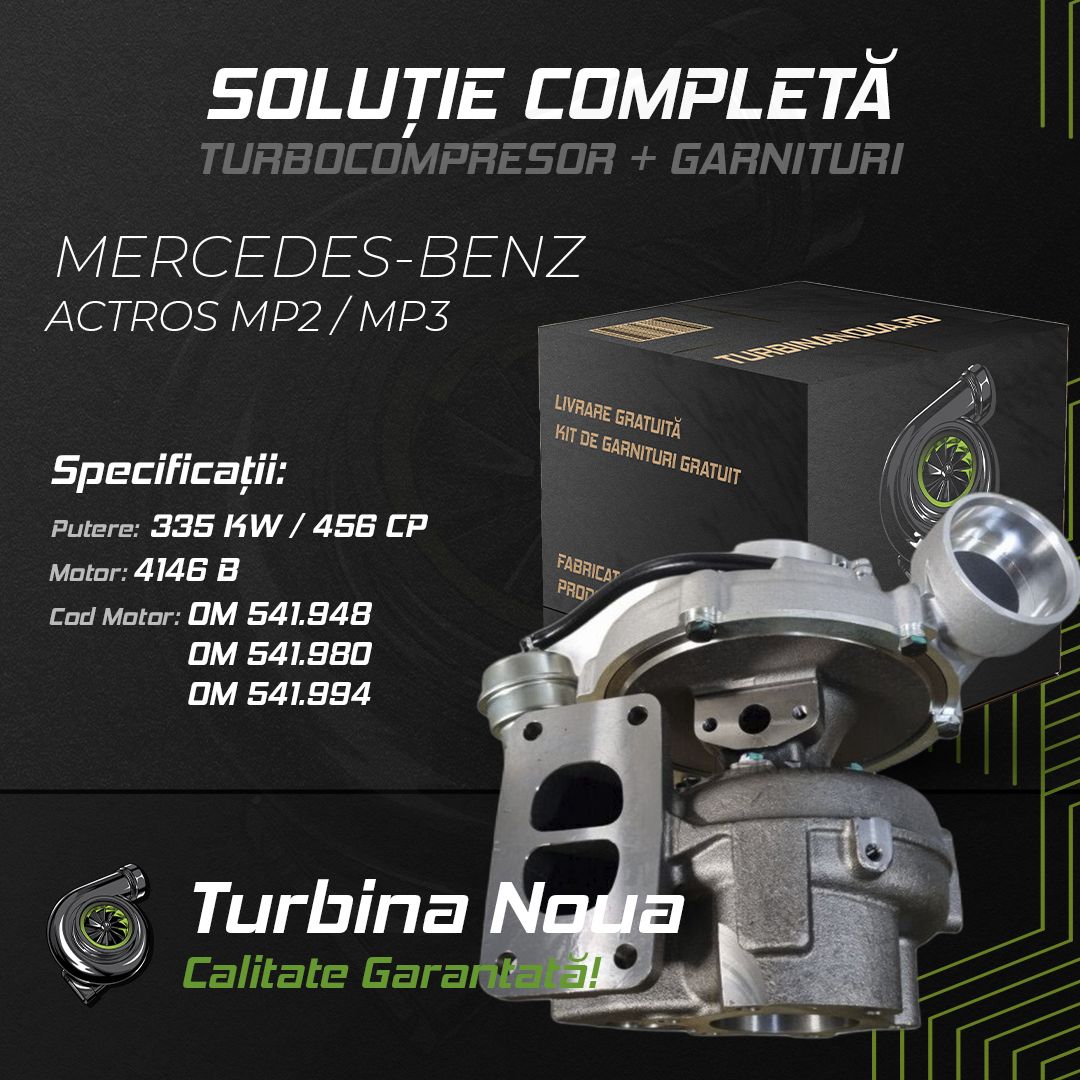 Turbina MERCEDES-BENZ ACTROS MP2 / MP3 4146 B 335 KW / 456 CP Noua - Image 2
