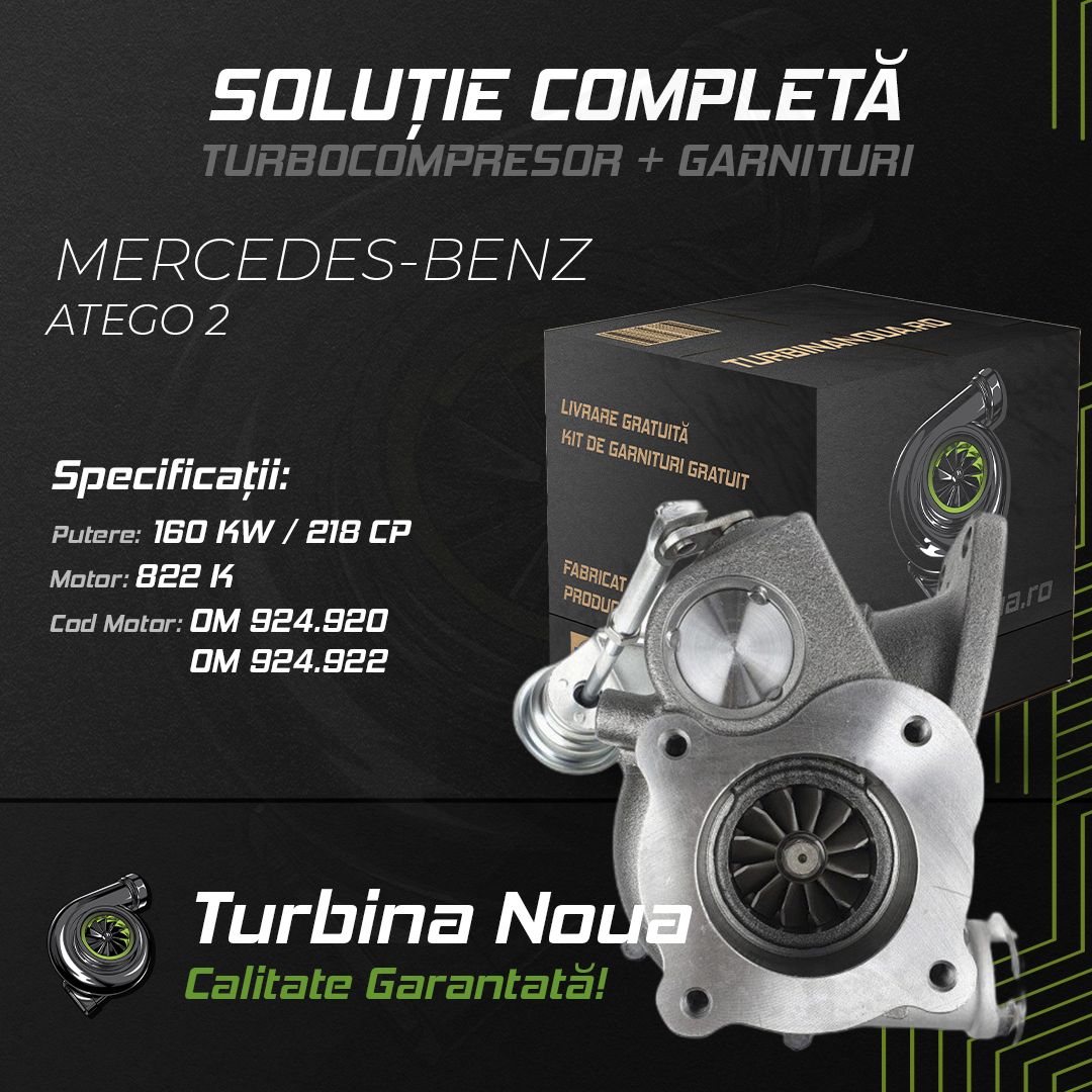Turbina MERCEDES-BENZ ATEGO 2 822 K 160 KW / 218 CP Noua - Image 2