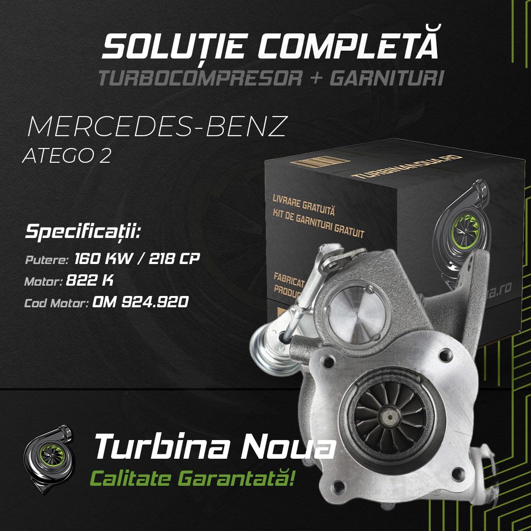 Turbina MERCEDES-BENZ ATEGO 2 822 K 160 KW / 218 CP Noua - Image 2
