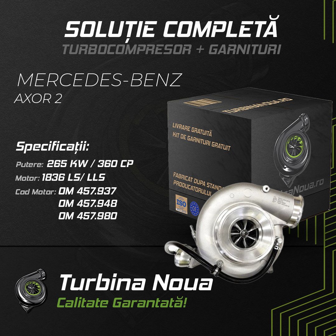 Turbina MERCEDES-BENZ AXOR 2 1836 LS; LLS 265 KW / 360 CP Noua - Image 2