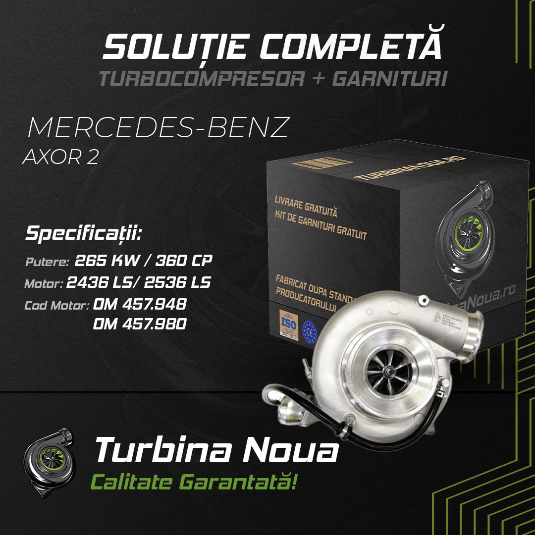 Turbina MERCEDES-BENZ AXOR 2 2436 LS; 2536 LS 265 KW / 360 CP Noua - Image 2