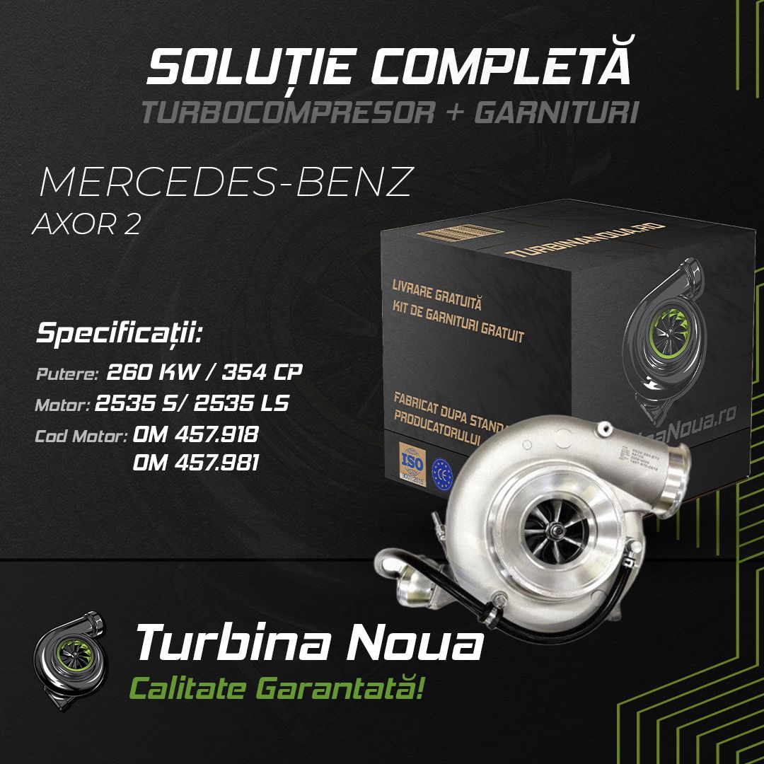 Turbina MERCEDES-BENZ AXOR 2 2535 S; 2535 LS 260 KW / 354 CP Noua - Image 2