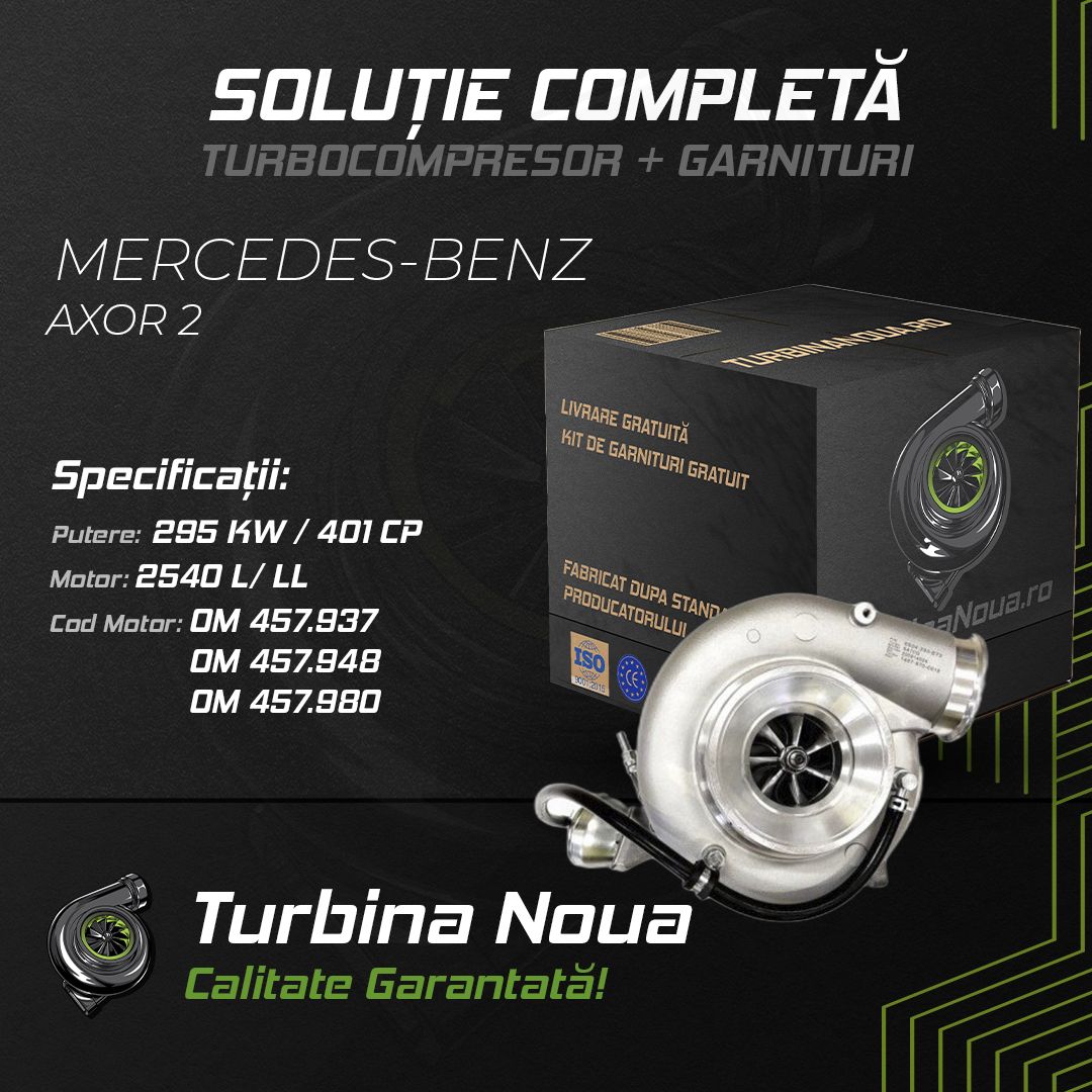 Turbina MERCEDES-BENZ AXOR 2 2540 L; LL 295 KW / 401 CP Noua - Image 2