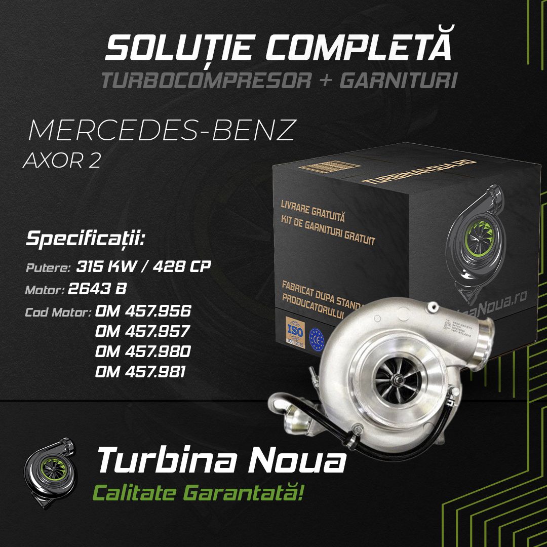 Turbina MERCEDES-BENZ AXOR 2 2643 B 315 KW / 428 CP Noua - Image 2