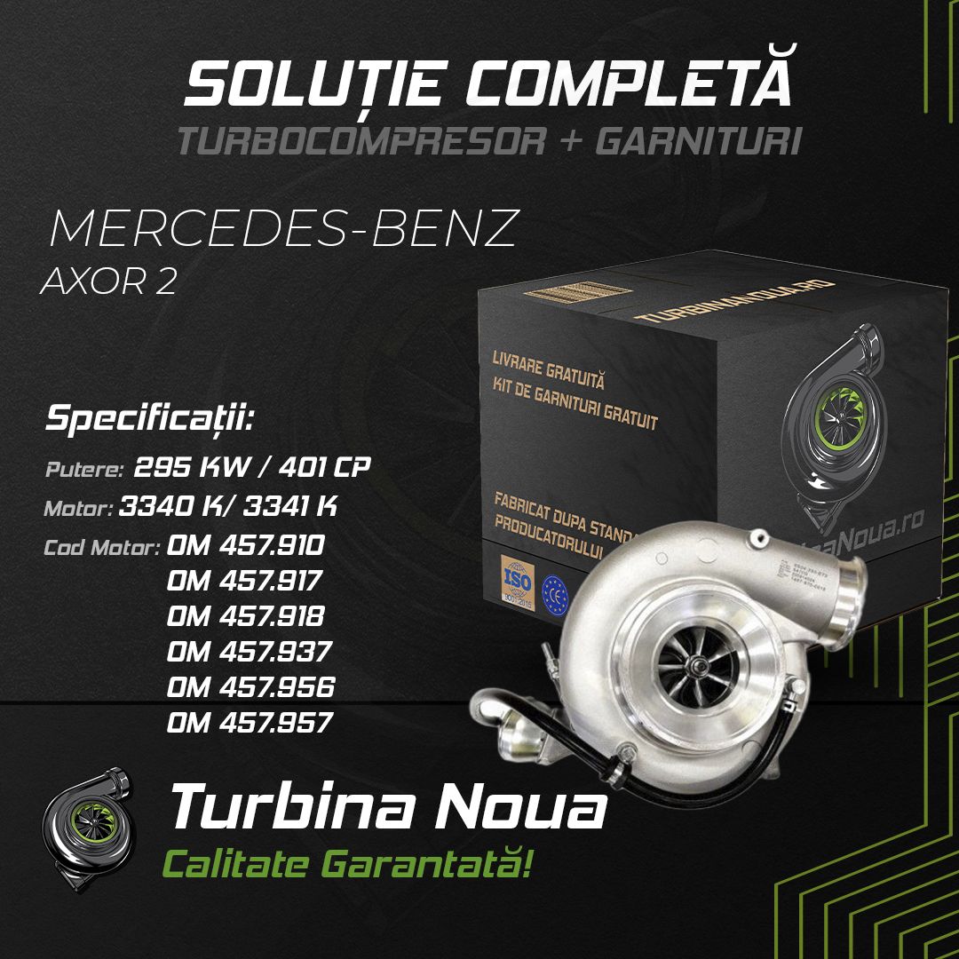 Turbina MERCEDES-BENZ AXOR 2 3340 K; 3341 K 295 KW / 401 CP Noua - Image 2