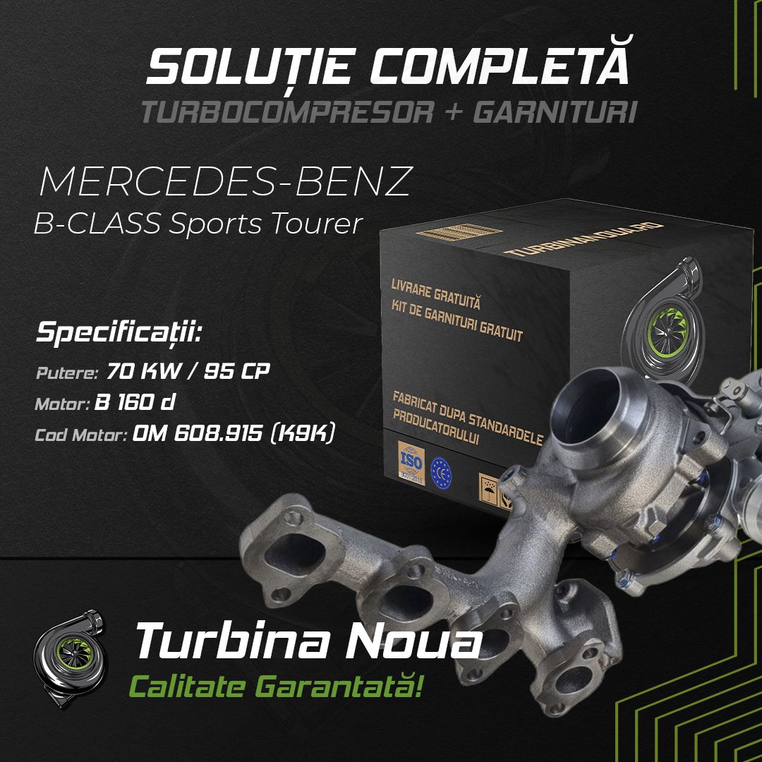 Turbina MERCEDES-BENZ B-CLASS Sports Tourer B 160 d 70 KW / 95 CP Noua - Image 2