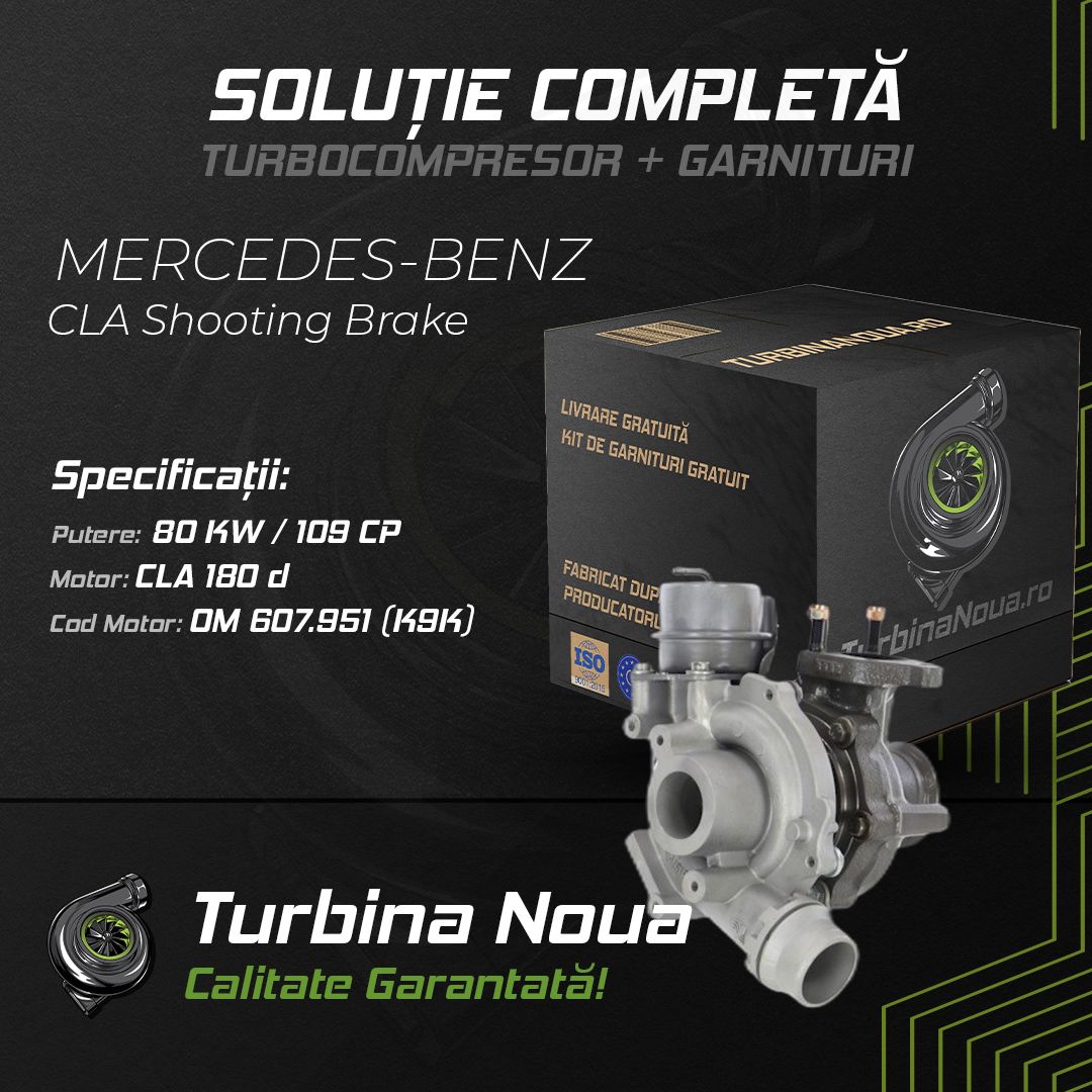 Turbina MERCEDES-BENZ CLA Shooting Brake CLA 180 d 80 KW / 109 CP Noua - Image 2