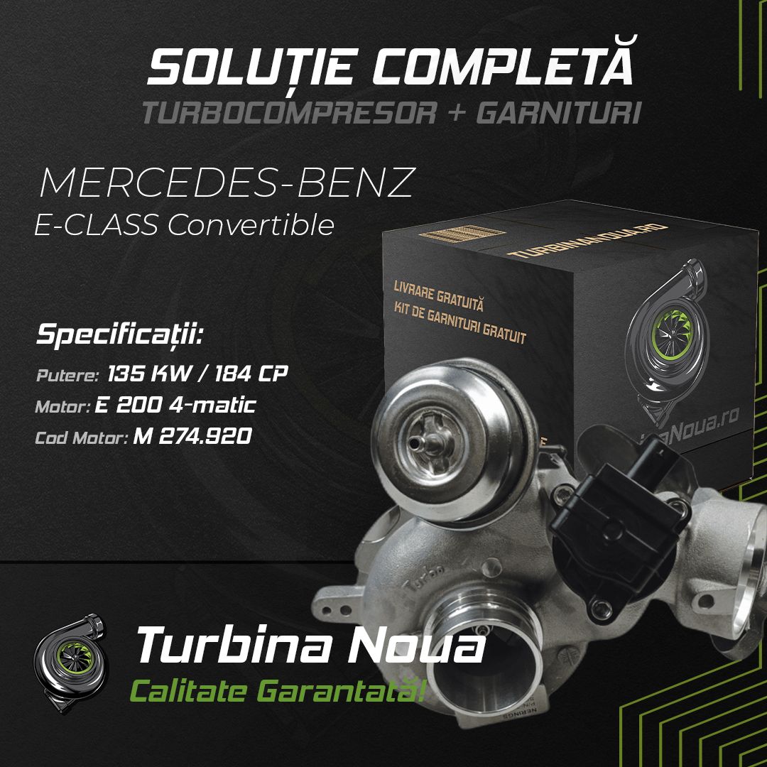 Turbina MERCEDES-BENZ E-CLASS Convertible E 200 4-matic 135 KW / 184 CP Noua - Image 2