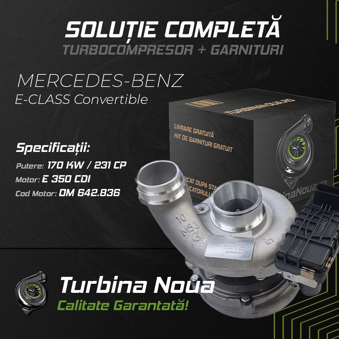 Turbina MERCEDES-BENZ E-CLASS Convertible E 350 CDI 170 KW / 231 CP Noua - Image 2