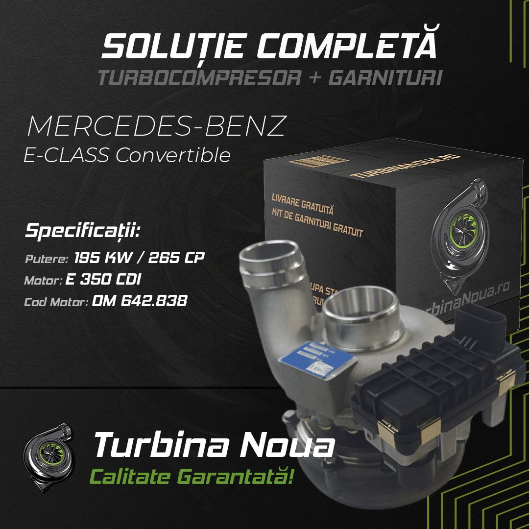 Turbina MERCEDES-BENZ E-CLASS Convertible E 350 CDI 195 KW / 265 CP Noua - Image 2
