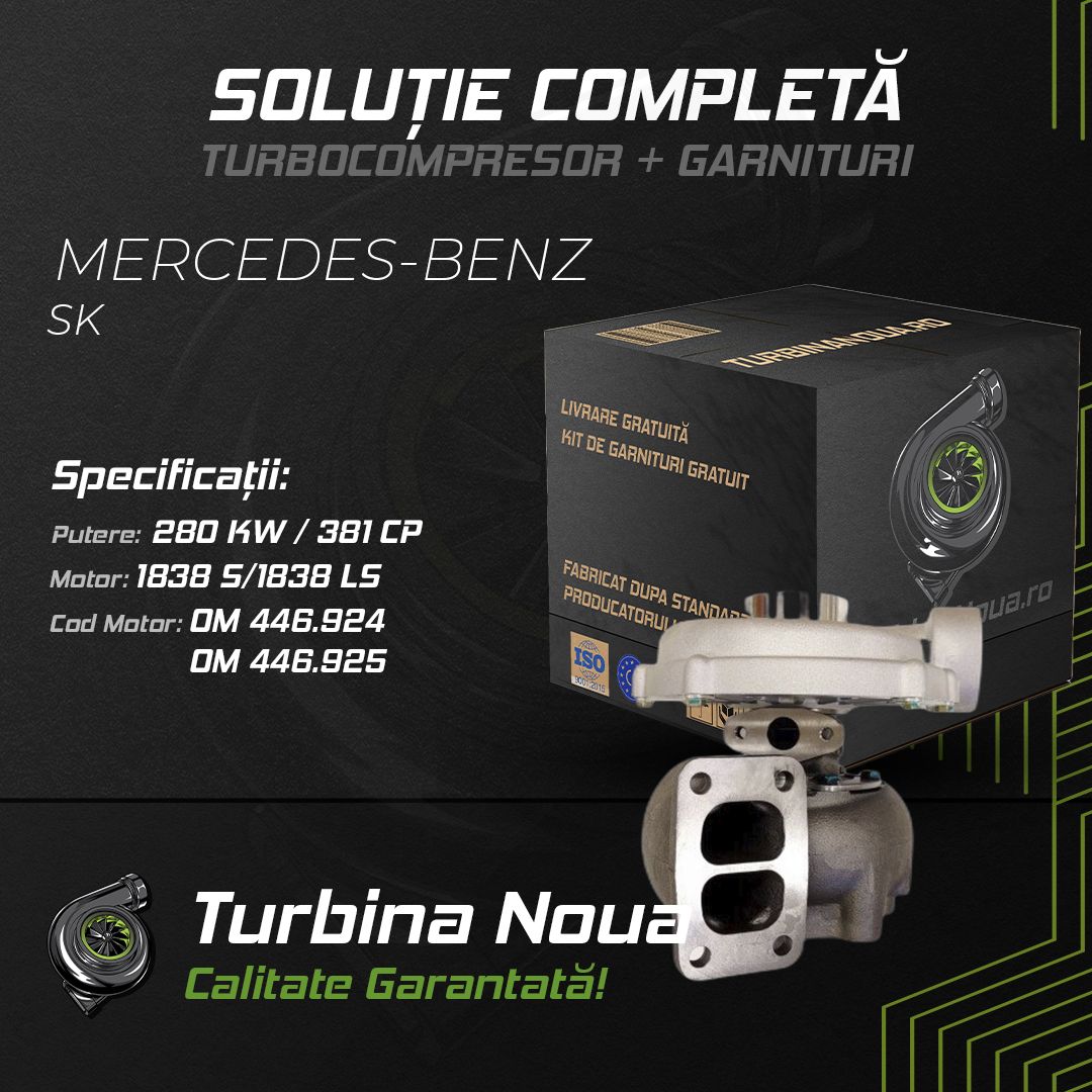 Turbina MERCEDES-BENZ SK 1838 S;1838 LS 280 KW / 381 CP Noua - Image 2