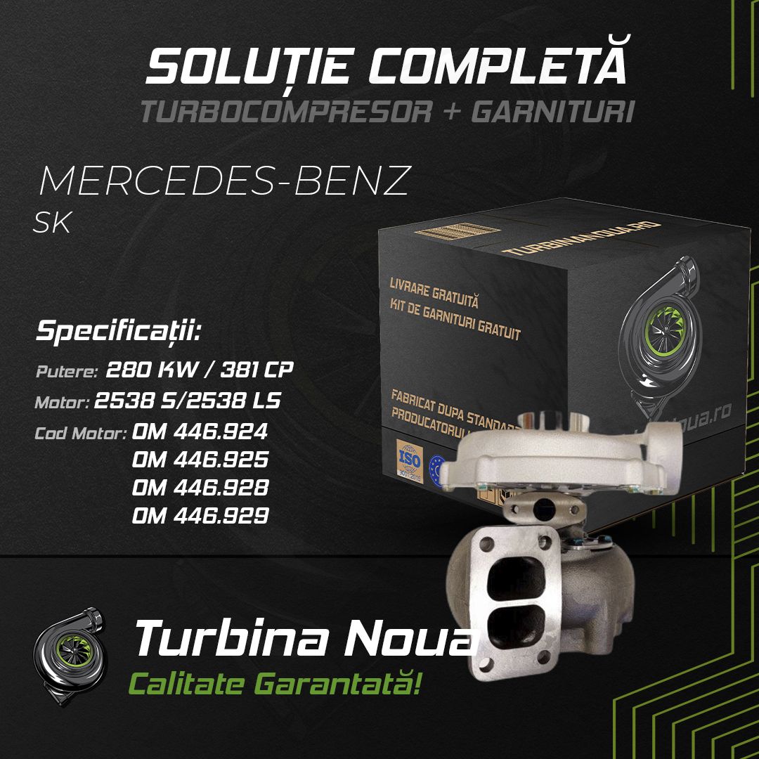 Turbina MERCEDES-BENZ SK 2538 S;2538 LS 280 KW / 381 CP Noua - Image 2