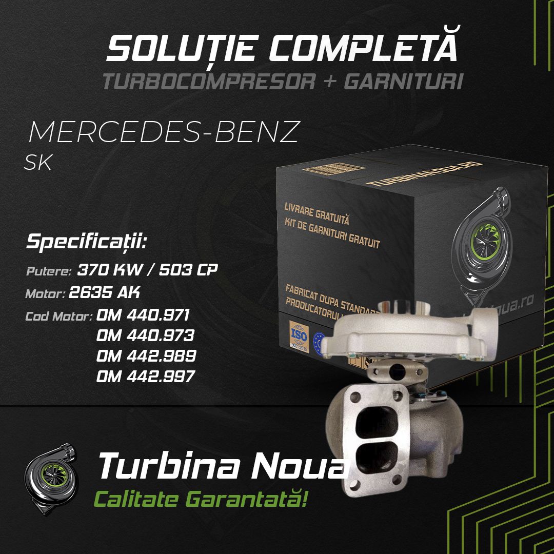 Turbina MERCEDES-BENZ SK 2635 AK 370 KW / 503 CP Noua - Image 2