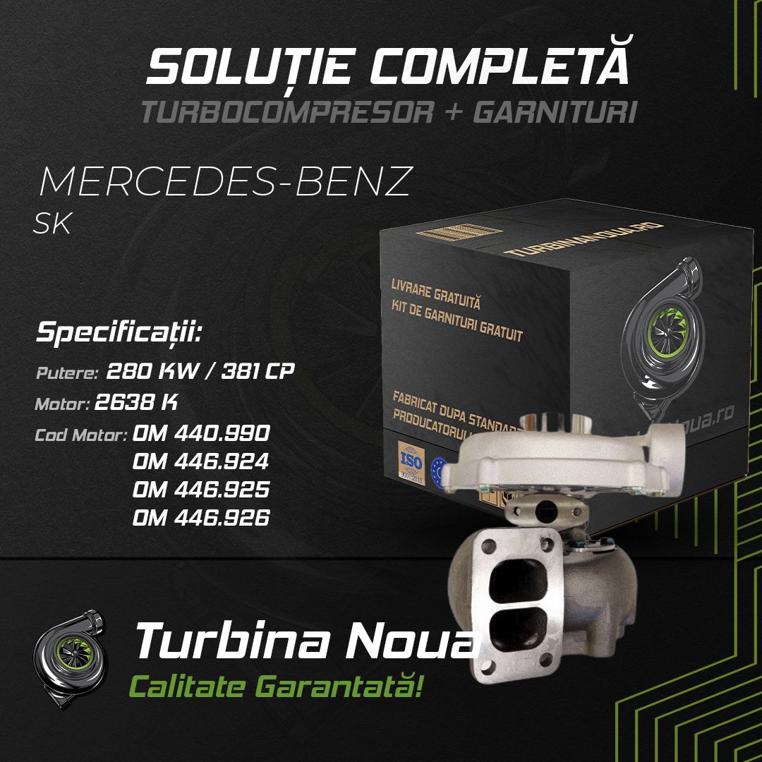 Turbina MERCEDES-BENZ SK 2638 K 280 KW / 381 CP Noua - Image 2