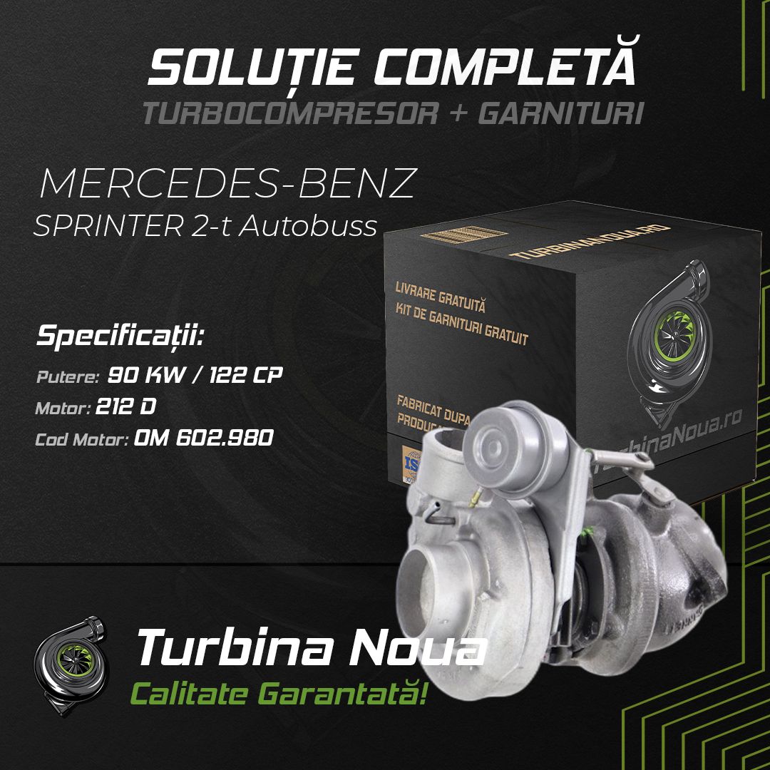 Turbina MERCEDES-BENZ SPRINTER 2-t Autobuss 212 D 90 KW / 122 CP Noua - Image 2