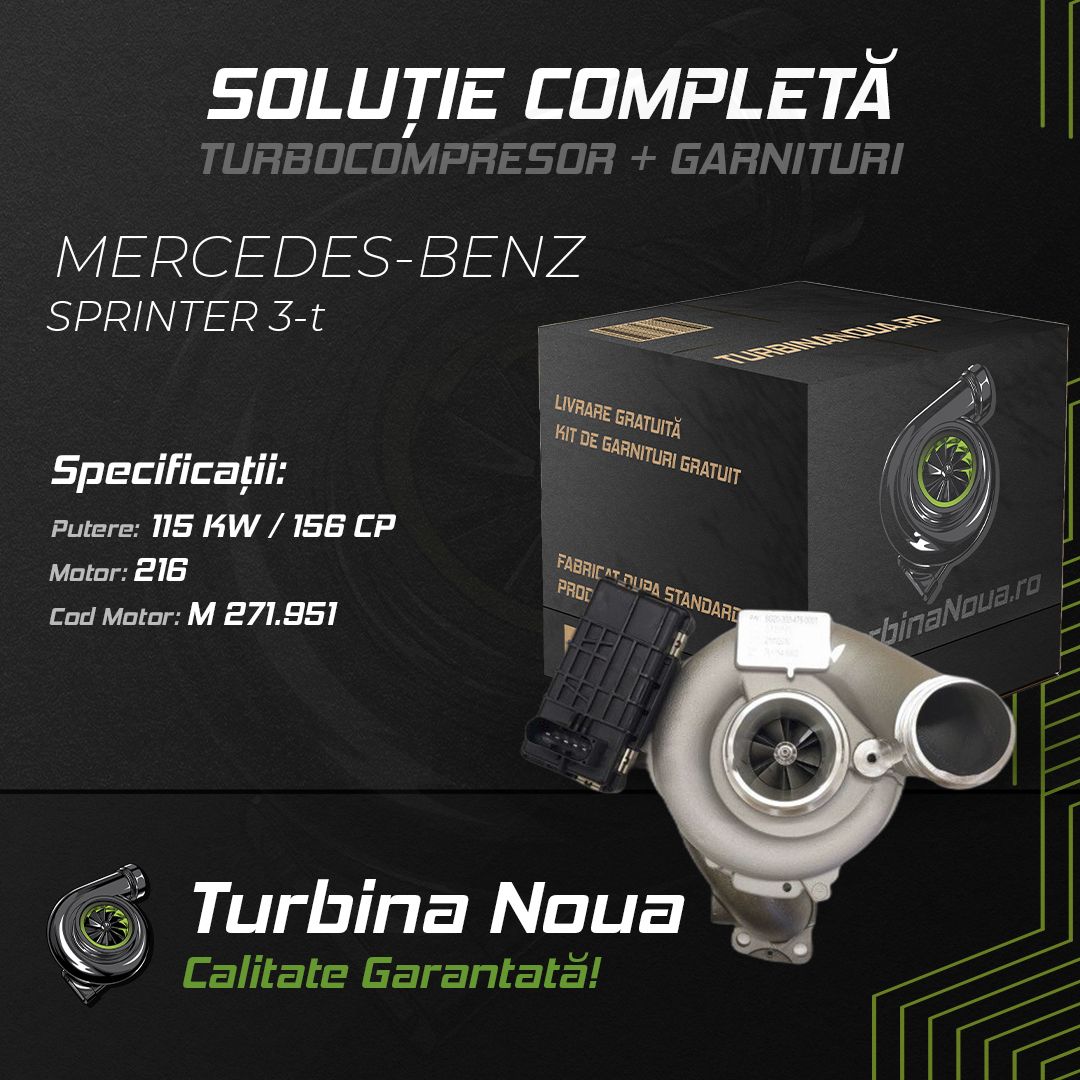 Turbina MERCEDES-BENZ SPRINTER 3-t 216 115 KW / 156 CP Noua - Image 2