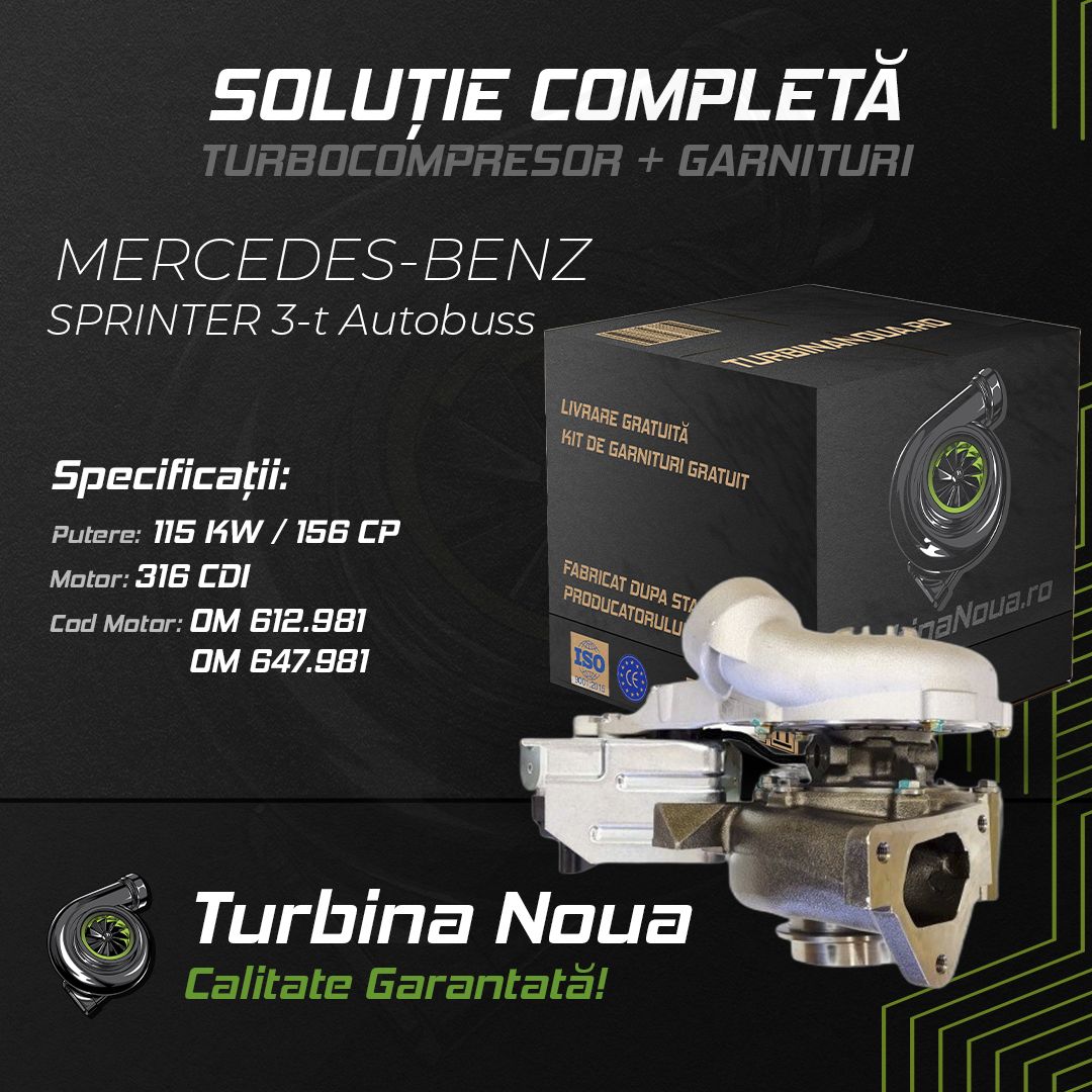 Turbina MERCEDES-BENZ SPRINTER 3-t Autobuss 316 CDI 115 KW / 156 CP Noua - Image 2