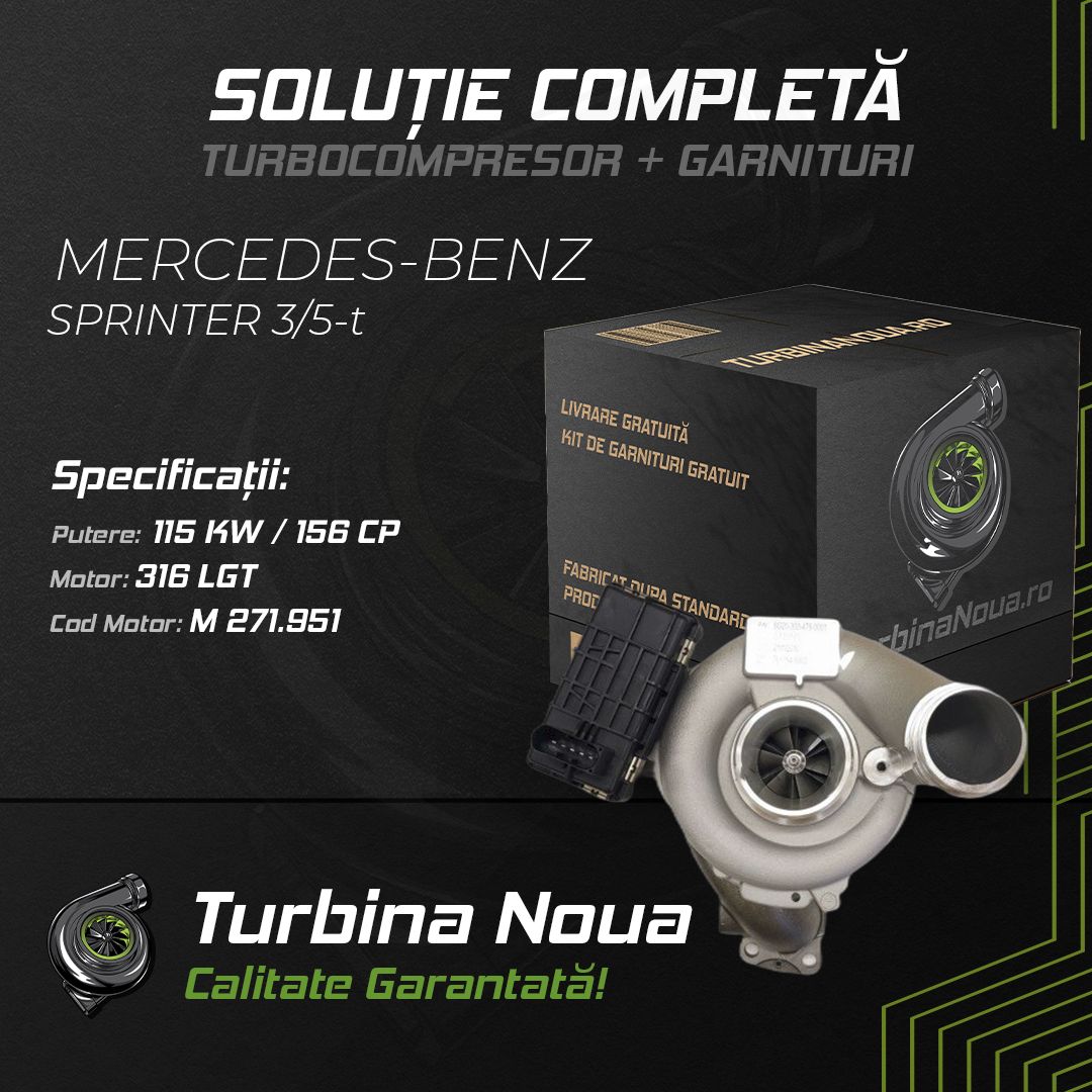 Turbina MERCEDES-BENZ SPRINTER 3;5-t 316 LGT 115 KW / 156 CP Noua - Image 2