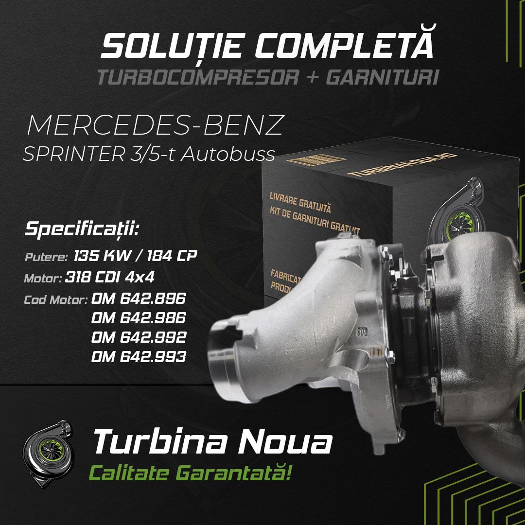 Turbina MERCEDES-BENZ SPRINTER 3;5-t Autobuss 318 CDI 4x4 135 KW / 184 CP Noua - Image 2
