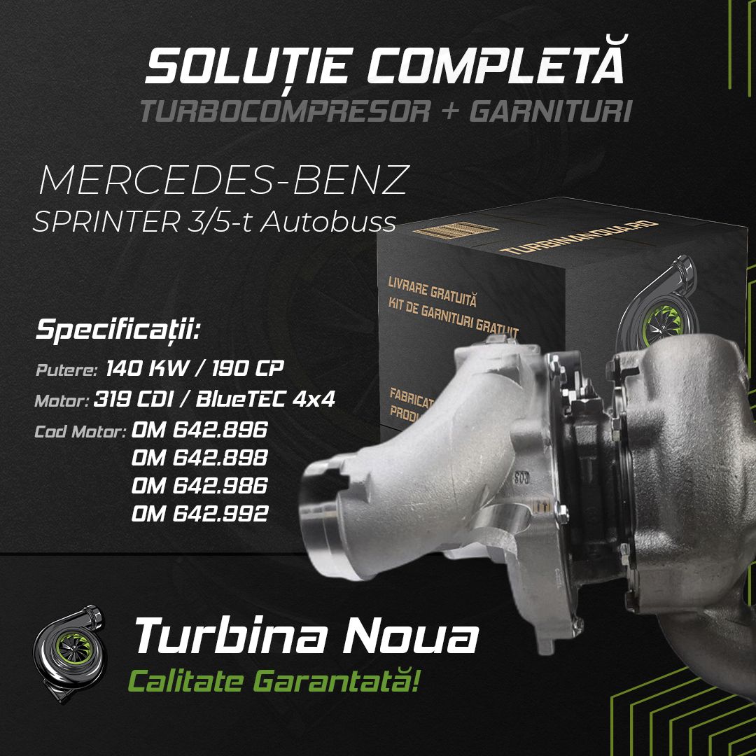 Turbina MERCEDES-BENZ SPRINTER 3;5-t Autobuss 319 CDI / BlueTEC 4x4 140 KW / 190 CP Noua - Image 2