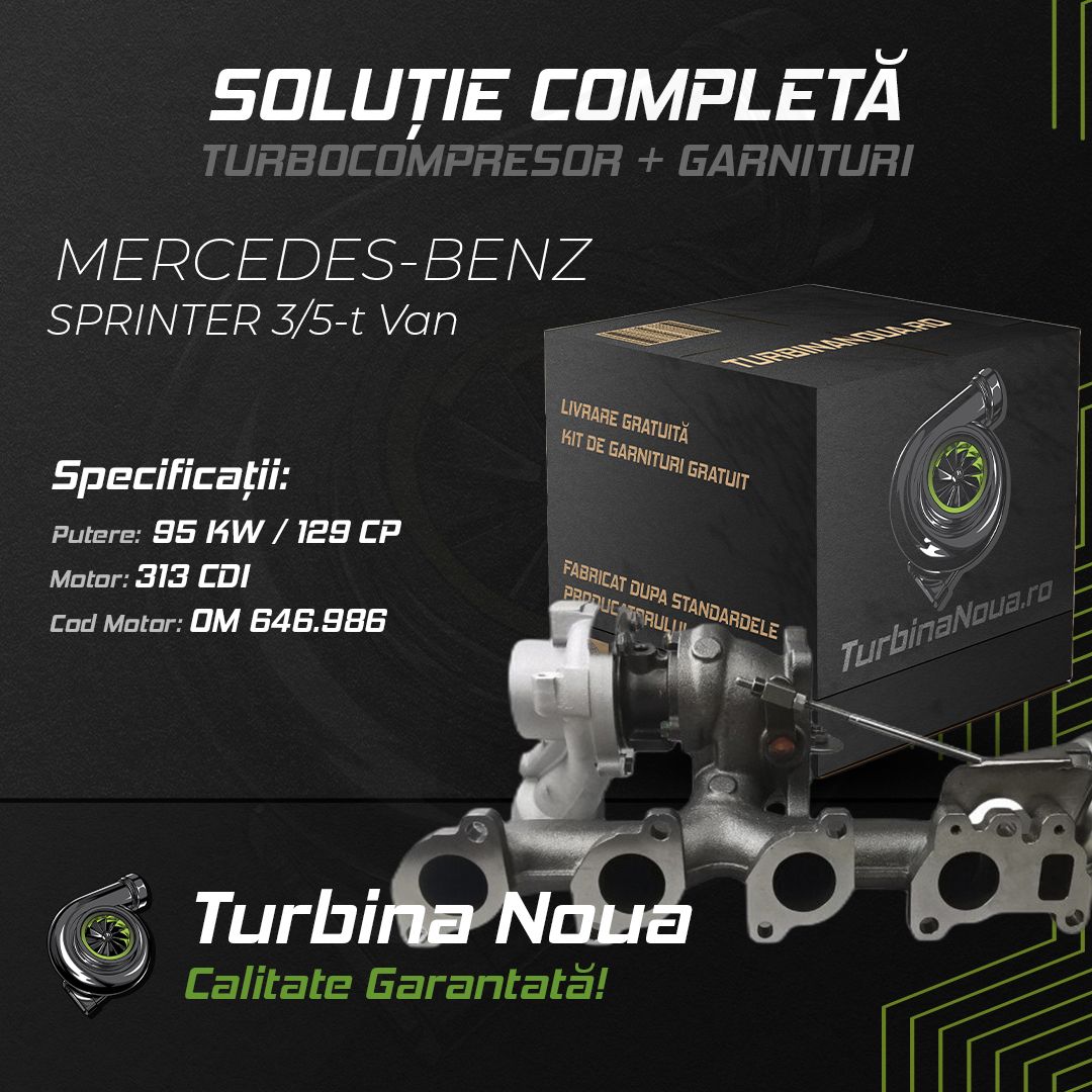 Turbina MERCEDES-BENZ SPRINTER 3;5-t Van 313 CDI 95 KW / 129 CP Noua - Image 2