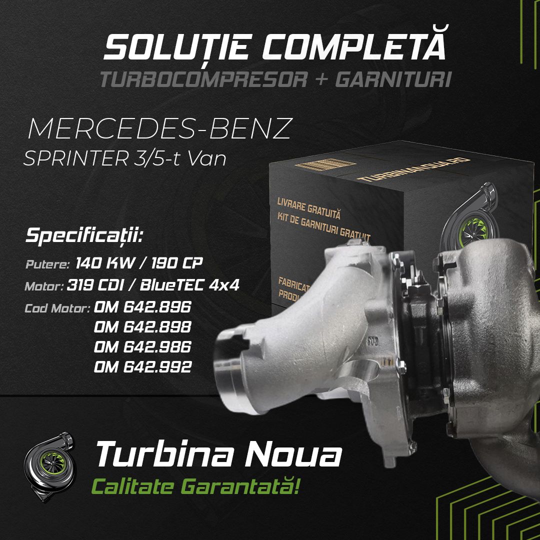 Turbina MERCEDES-BENZ SPRINTER 3;5-t Van 319 CDI / BlueTEC 4x4 140 KW / 190 CP Noua - Image 2