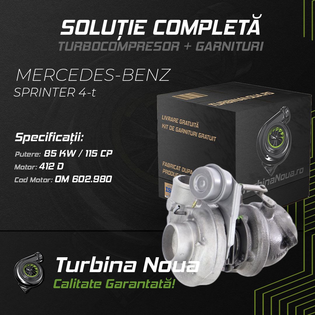 Turbina MERCEDES-BENZ SPRINTER 4-t 412 D 85 KW / 115 CP Noua - Image 2