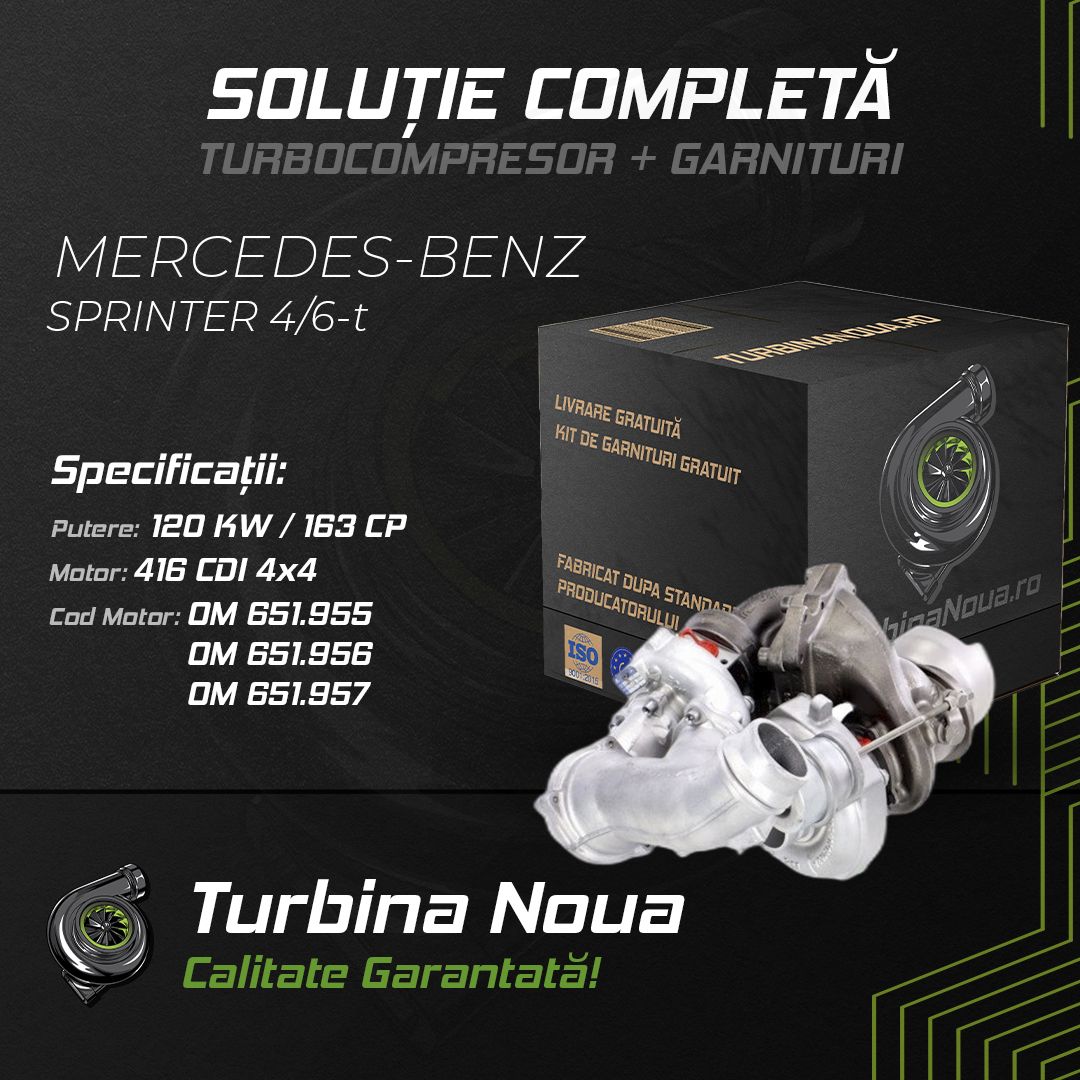 Turbina MERCEDES-BENZ SPRINTER 4;6-t 416 CDI 4x4 120 KW / 163 CP Noua - Image 2