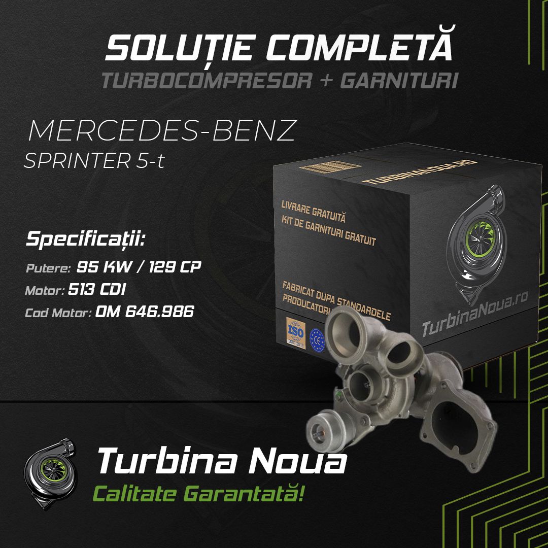 Turbina MERCEDES-BENZ SPRINTER 5-t 513 CDI 95 KW / 129 CP Noua - Image 2