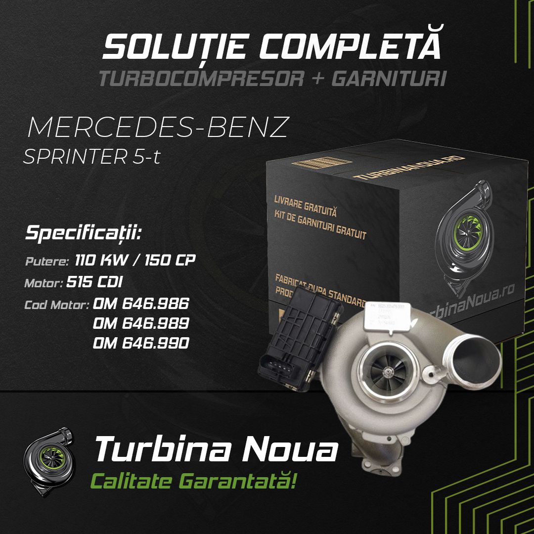 Turbina MERCEDES-BENZ SPRINTER 5-t 515 CDI 110 KW / 150 CP Noua - Image 2