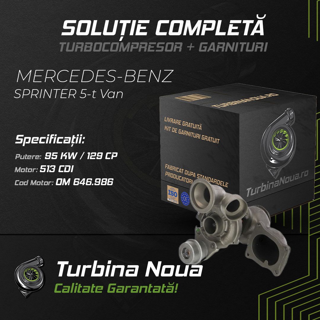 Turbina MERCEDES-BENZ SPRINTER 5-t Van 513 CDI 95 KW / 129 CP Noua - Image 2