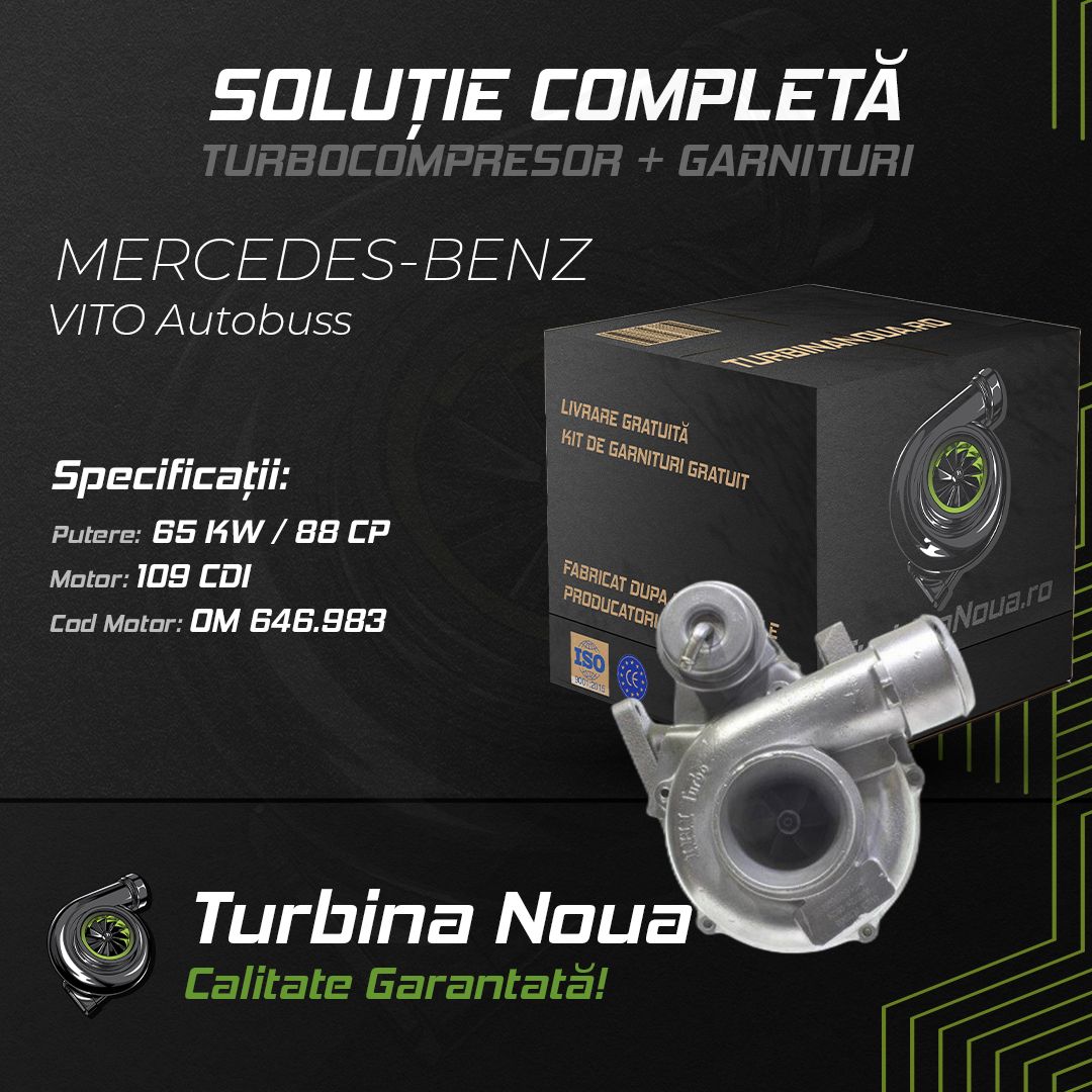 Turbina MERCEDES-BENZ VITO Autobuss 109 CDI 65 KW / 88 CP Noua - Image 2