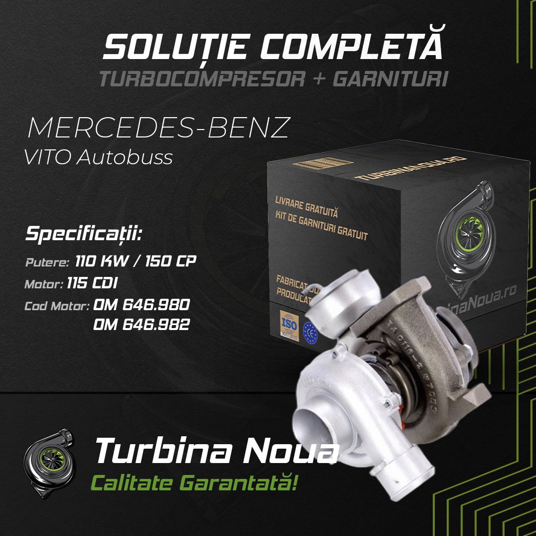 Turbina MERCEDES-BENZ VITO Autobuss 115 CDI 110 KW / 150 CP Noua - Image 2