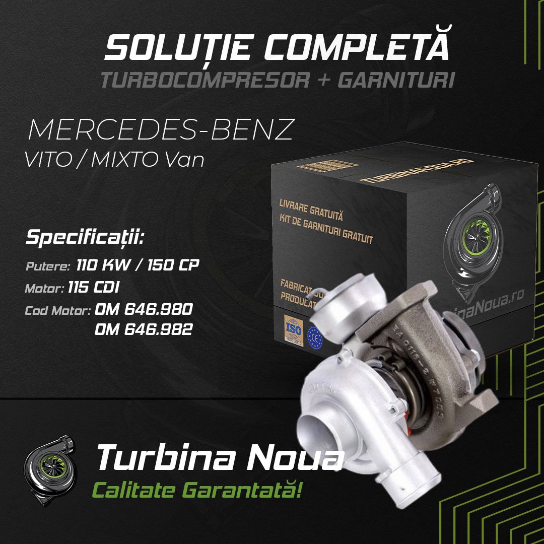 Turbina MERCEDES-BENZ VITO / MIXTO Van 115 CDI 110 KW / 150 CP Noua - Image 2