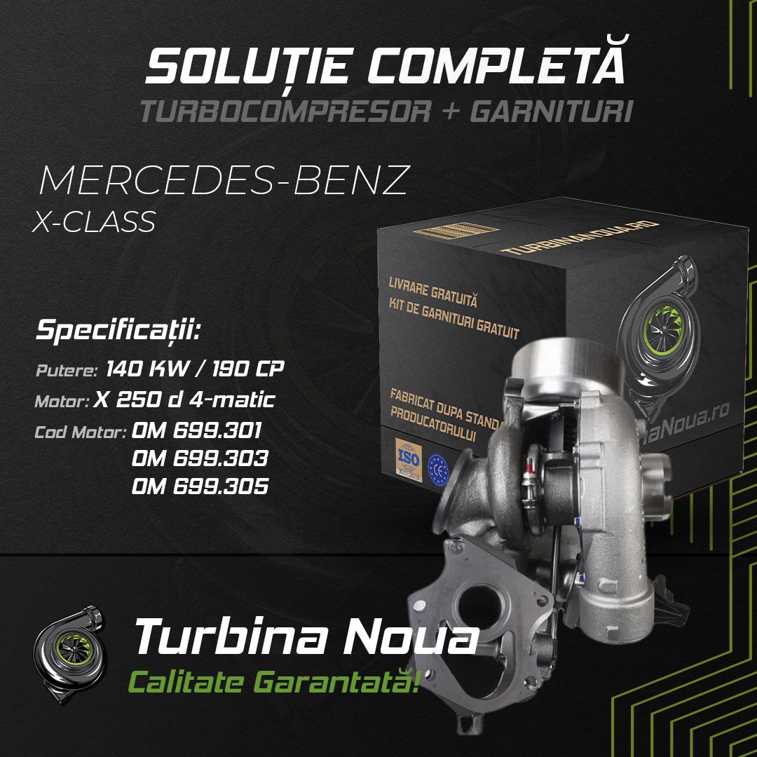 Turbina MERCEDES-BENZ X-CLASS X 250 d 4-matic 140 KW / 190 CP Noua - Image 2