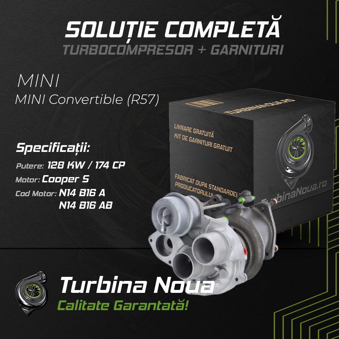 Turbina MINI MINI Convertible Cooper S 128 KW / 174 CP Noua - Image 2