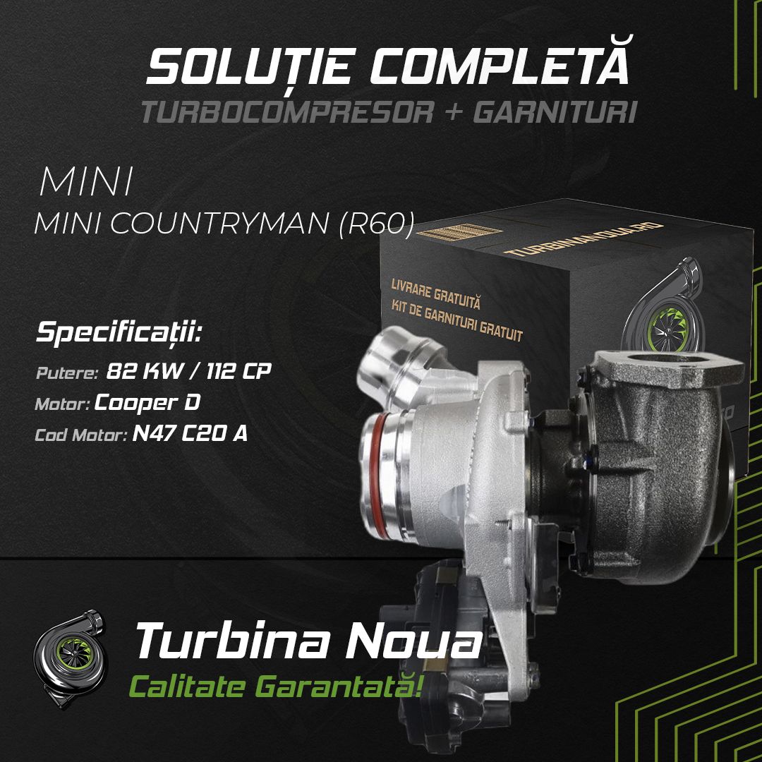 Turbina MINI MINI COUNTRYMAN Cooper D 82 KW / 112 CP Noua - Image 2