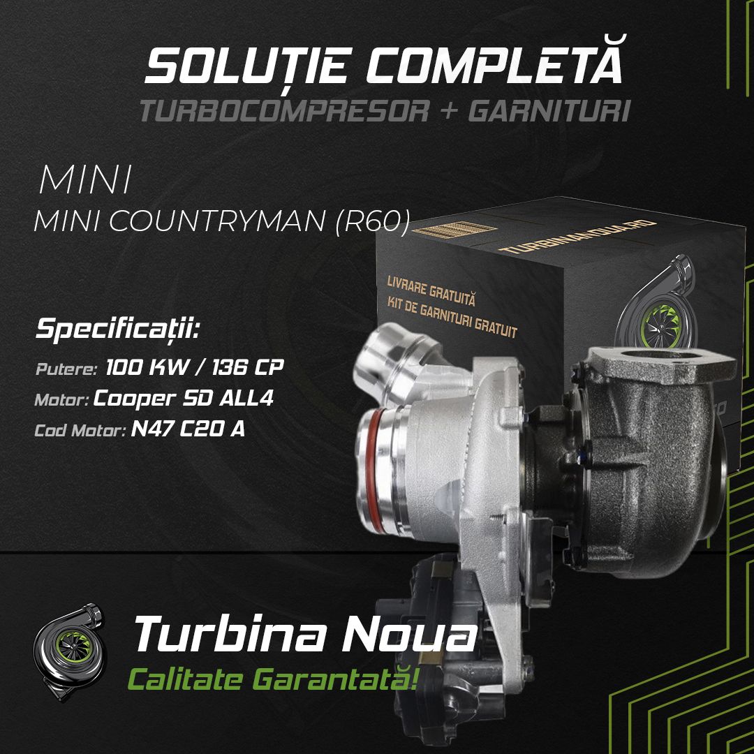 Turbina MINI MINI COUNTRYMAN Cooper SD ALL4 100 KW / 136 CP Noua - Image 2
