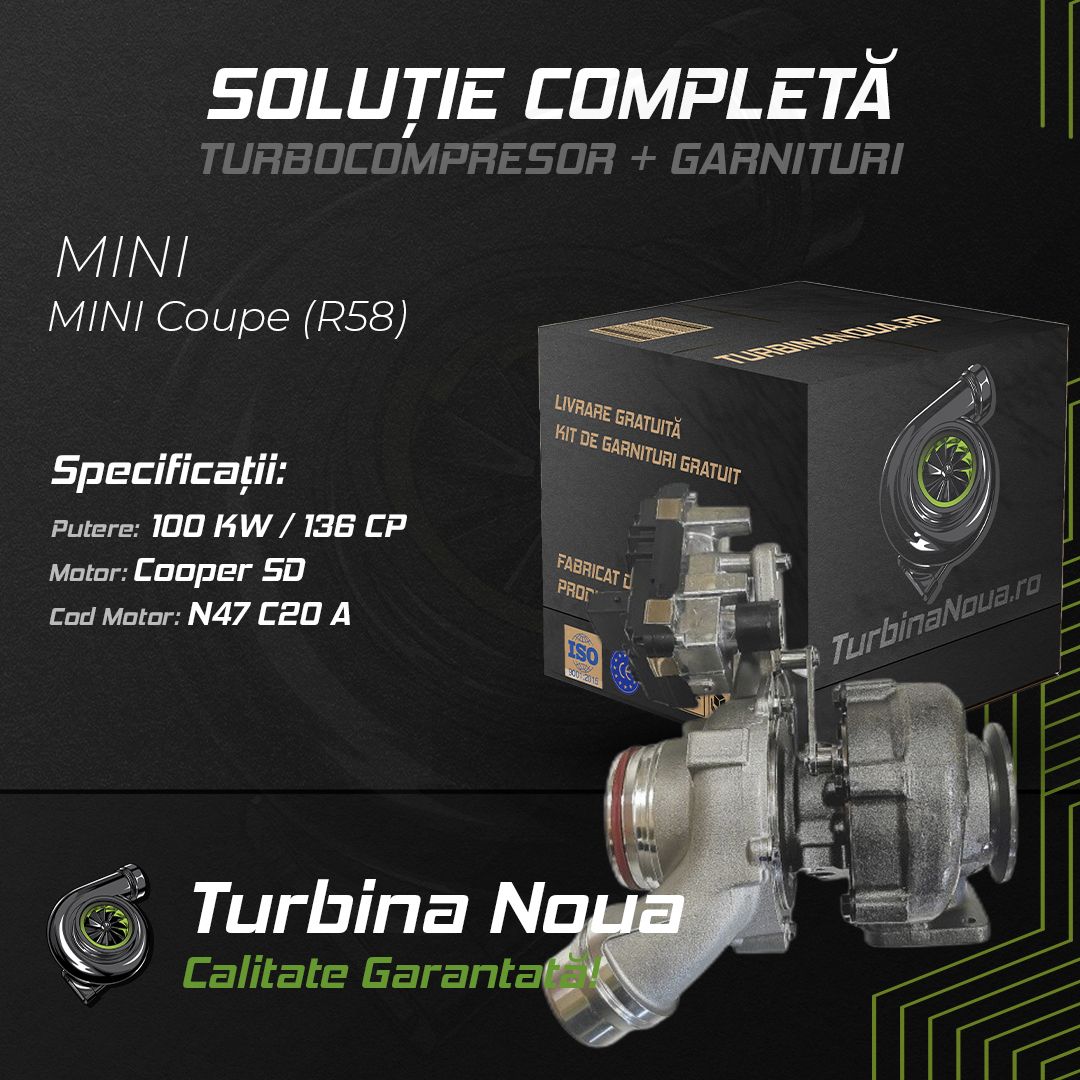 Turbina MINI MINI Coupe Cooper SD 100 KW / 136 CP Noua - Image 2