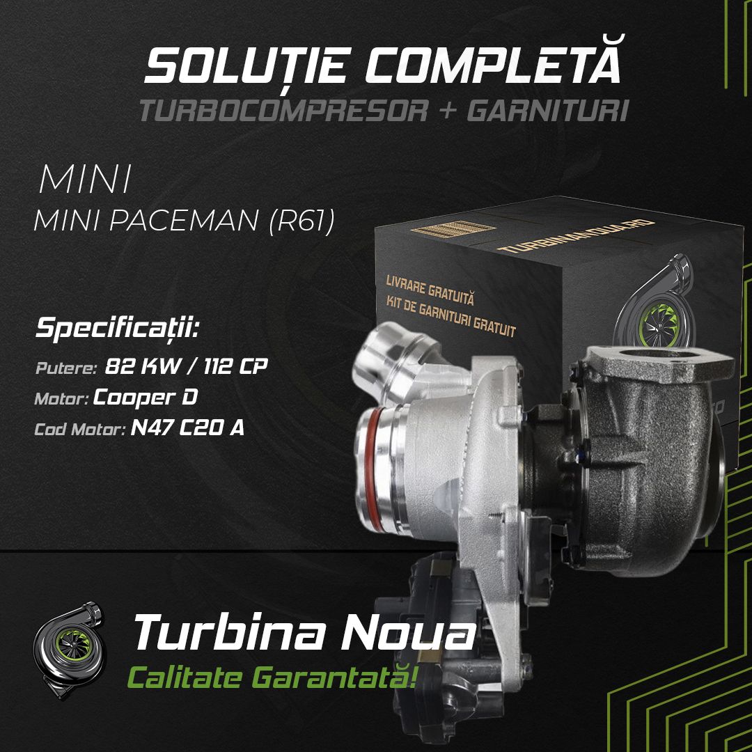 Turbina MINI MINI PACEMAN Cooper D 82 KW / 112 CP Noua - Image 2