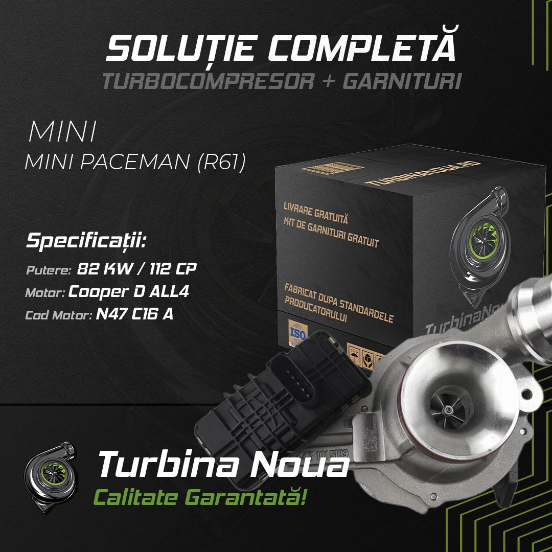 Turbina MINI MINI PACEMAN Cooper D ALL4 82 KW / 112 CP Noua - Image 2