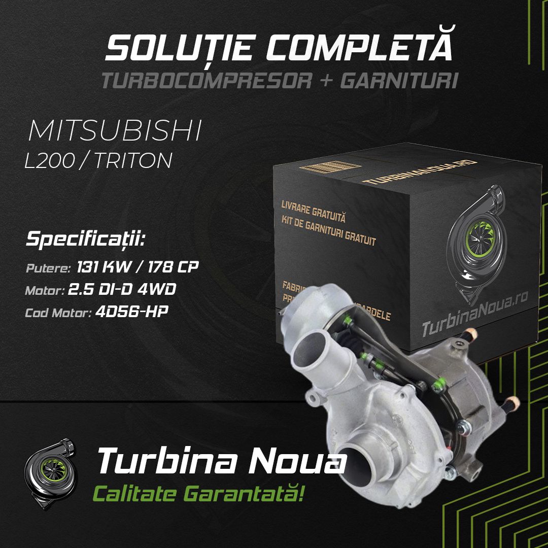 Turbina MITSUBISHI L200 / TRITON 2.5 DI-D 4WD 131 KW / 178 CP Noua - Image 2