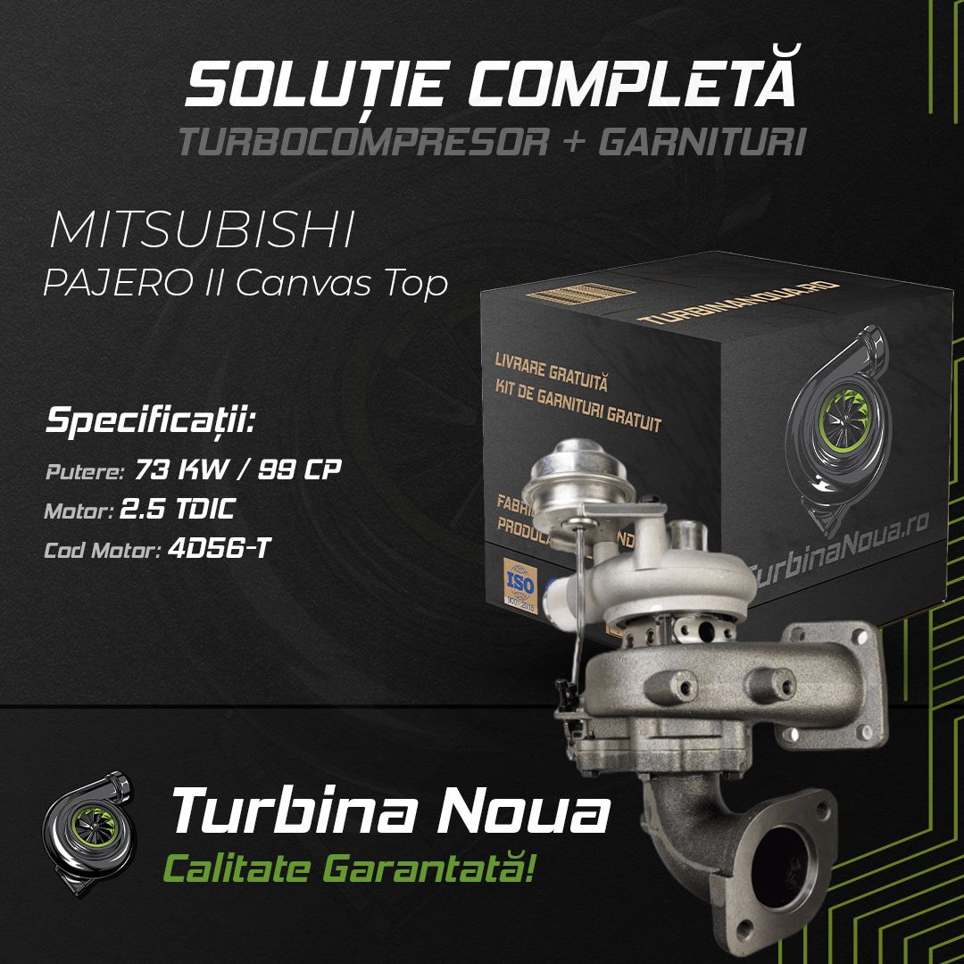 Turbina MITSUBISHI PAJERO II Canvas Top 2.5 TDiC 73 KW / 99 CP Noua - Image 2