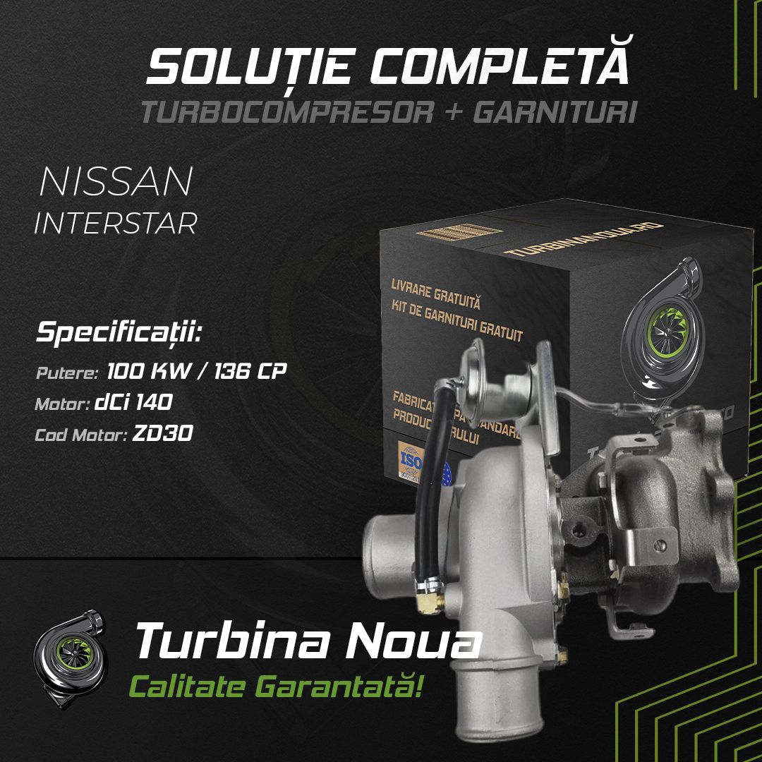 Turbina NISSAN INTERSTAR dCi 140 100 KW / 136 CP Noua - Image 2