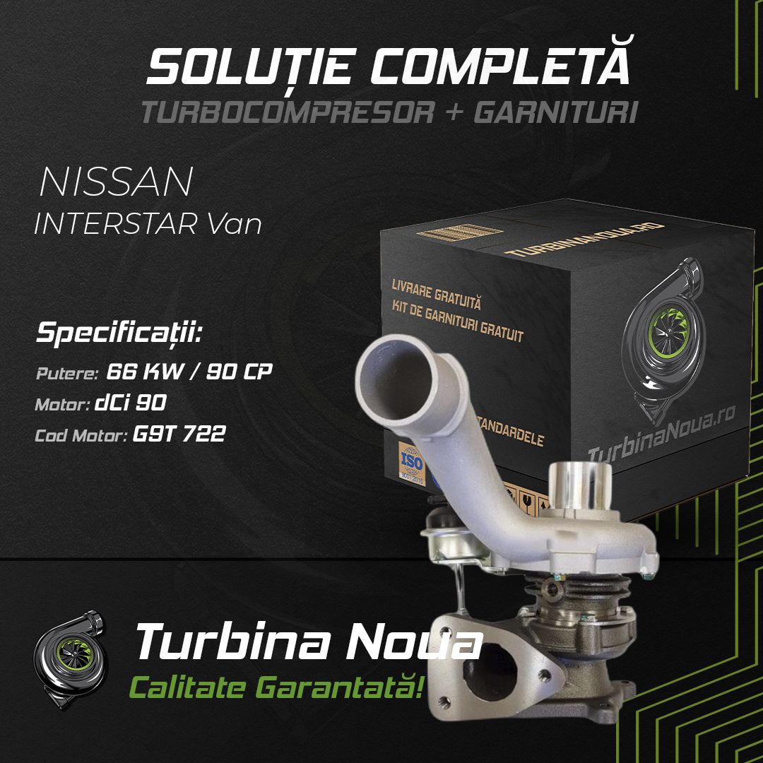 Turbina NISSAN INTERSTAR Van dCI 90 66 KW / 90 CP Noua - Image 2